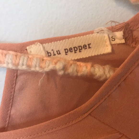 Pink Open Back Blouse with Gold Buttons - Picture 2 of 5